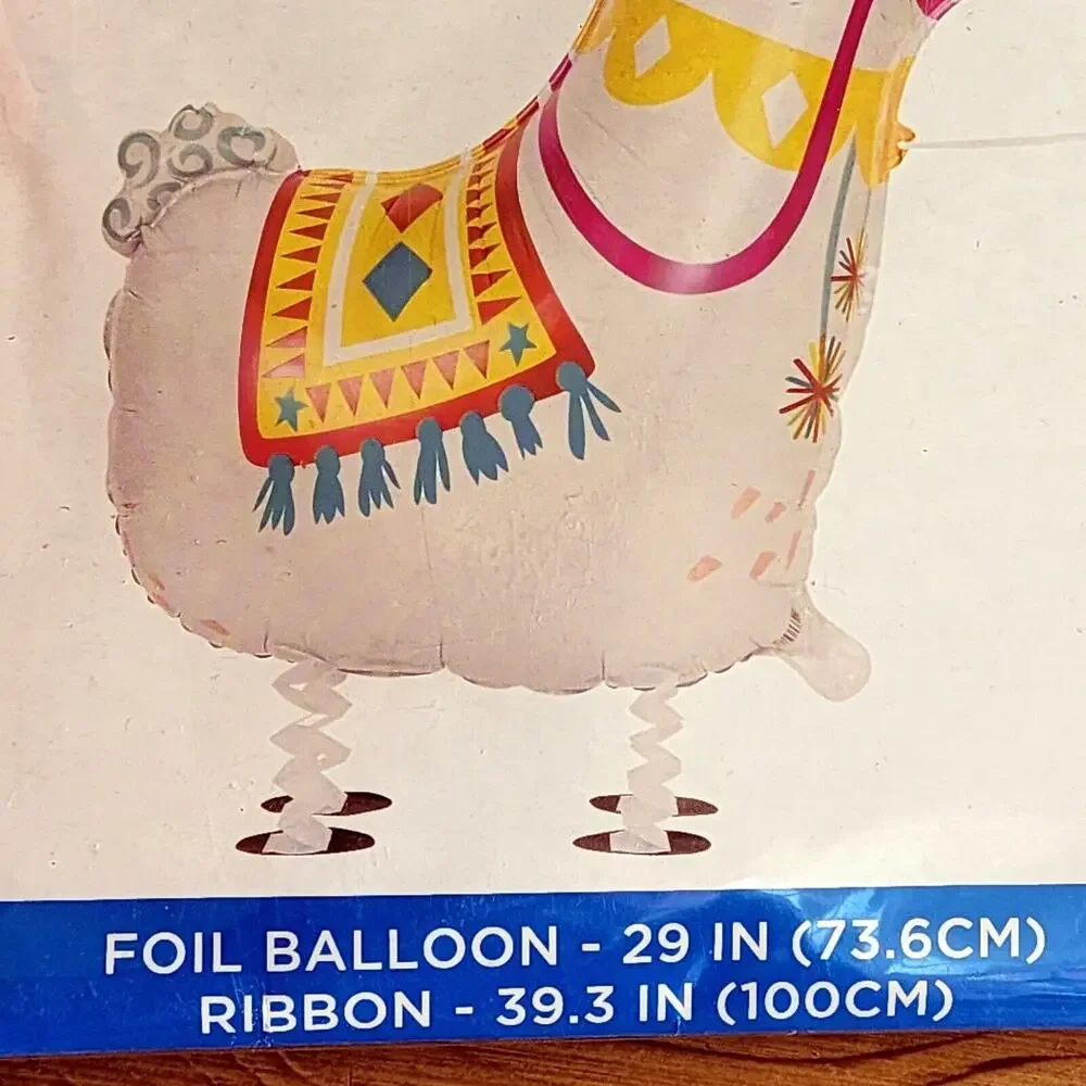 2 Walking Llama Mylar Foil Balloons Birthday Fiesta Party 29